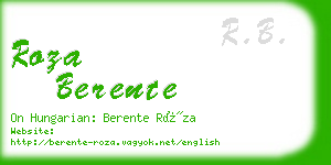 roza berente business card